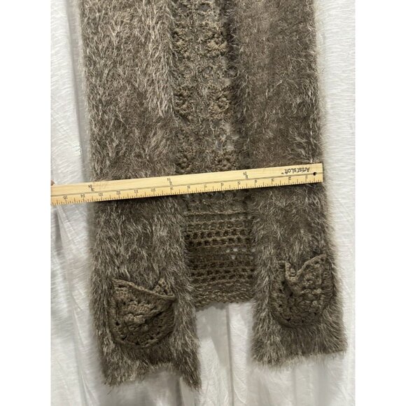 Sacred Threads Bohemian Brown Open Front Vest 100% Rayon Size M/L ( runs small) - Picture 11 of 11